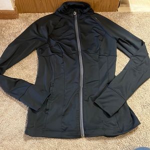 Thin black jacket zip up